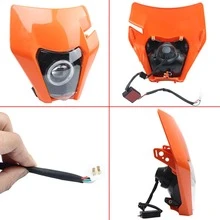 適用於ktm Exc Xc Sx Xcw Sxf 125-500 2017-2019的越野摩托車頭燈,黑色
