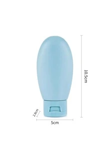 3个可重复灌装的瓶子，用于存放乳液/洗发水/洁面乳，便携实用，每个60毫升，非常适合旅行和户外活动，也适用于房间、家居、卧室、浴室、粉色房间、客厅装饰、旅行用品、礼品袋、送给妈妈、爸爸、男士、朋友、老师的礼物、生日礼物、婚礼礼物、办公桌、书架、配件、礼品盒、趣味礼物、收纳、珠宝盒、化妆刷收纳袋、化妆刷架、香水收纳袋、女士礼物、圣诞礼物、女士礼物创意、房间装饰 - 藍白色 - 查看 3