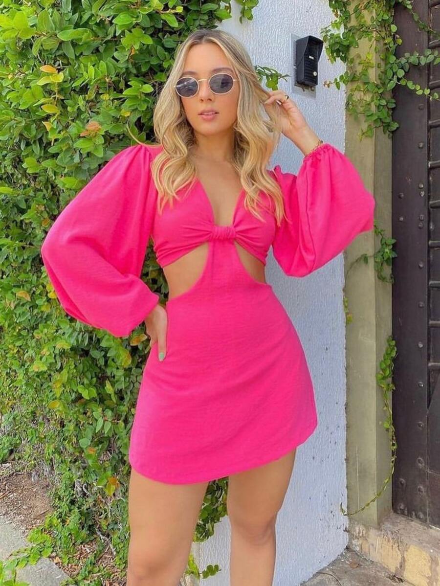 Women Jumpsuits - Màu Hồng Tươi - Xem 1