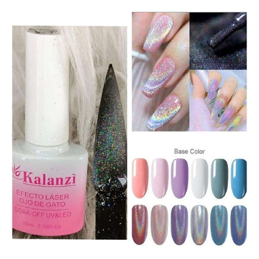 Top Efecto Laser Ojo De Gato Kalanzi 10ml 1 PIEZA - Plateado - Ver 1