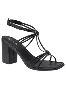 Women Heeled Sandals - 黑色 - 查看 3