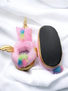PANTUFLAS DE PELUCHE UNICORNIO MUJER PANTUFLAS SUAVES - Rosa - Ver 5