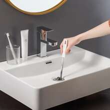 1入組多功能排水管道除毛塞清理工具 - 白色 - 查看 4