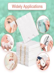 1000Pcs Ultra-Thin Square Non-Woven Pads Lenços de maquiagem para remover maquiagem, esmalte, limpeza de rosto e área dos olhos, almofadas demaquilantes, cuidados com a pele, sala de estar, casa, quarto, banheiro, decoração de casa, coisas de viagem, casamento, festa, aniversário, presentes para homens, mãe, pai, amigos, ano novo, acessórios, acessórios de presente engraçado - Branco - Ver 7