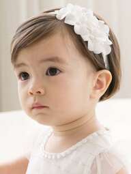 1pc Girl's White Flower Decorated Headband Love Valentine