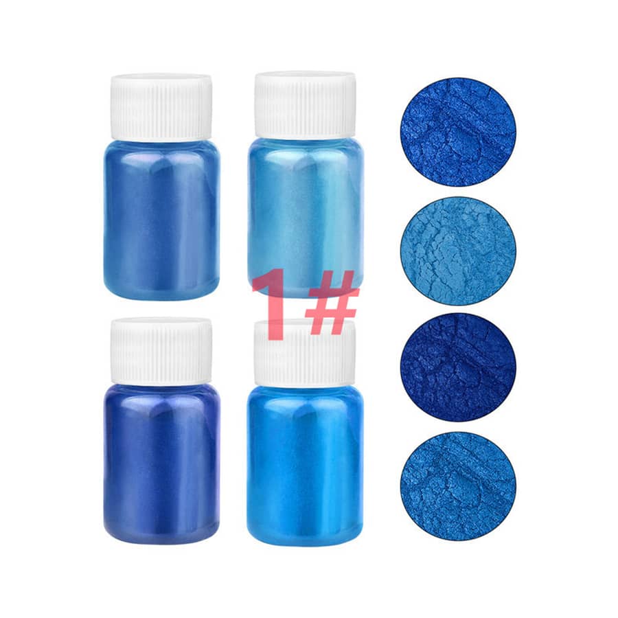 25毫升4瓶/組環氧樹脂染料蜜粉顏料化妝品級蜜粉珠光天然礦物質顏料，適用於DIY指甲閃粉，唇蜜，肥皂製作，泡泡浴，眼影，指甲油，史萊姆用品，珠寶製作配件 - 杏色 - 查看 1