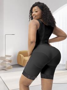 Women Shapewear Faja Butt Lifter And Open Crotch Design - Black - View 2