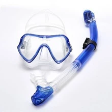 New Dry Snorkeling Diving Mask And Breathing Tube Set - Multicolor - View 6