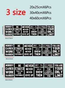 6 Tấm Tranh Canvas Nghệ Thuật Treo Tường Màu Đen Truyền Cảm Hứng Cho Phòng Ngủ Văn Phòng Trang Trí Thẩm Mỹ Không Có Khung 3 Kích Cỡ - Đen và trắng - Xem 4