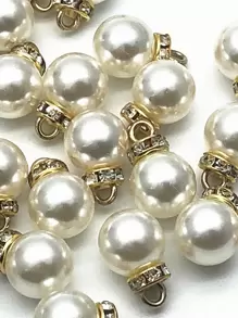 50 Stück Abs Faux Perlen Förmiger Anhänger Für Diy Schmuck Herstellung