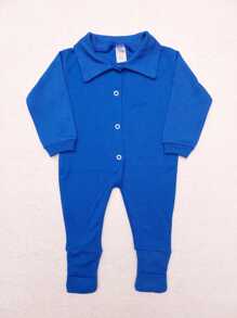Baby Boy's Romper (Suedine) Assorted Colors - Royal Blue - View 1