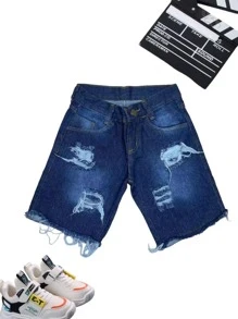 Young Boys Denim Shorts - Rửa tối - Xem 1