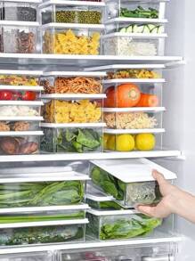 Topper Recipiente Contenedor Organizador De Refrigerador - Blanco - Ver 1