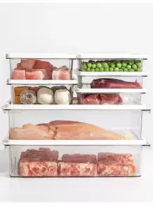 Topper Recipiente Contenedor Organizador De Refrigerador - Blanco - Ver 9