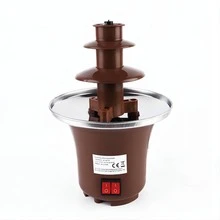 Mini Chocolate Fountain Melt Heated Fondue Waterfall Pot Machine 110v - Coffee Brown - View 6