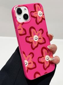 Vintage Floral Pink Jelly Phone Case Compatible With Iphone - Multicolor - View 2