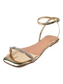 Women Flat Sandals - Vàng - Xem 2