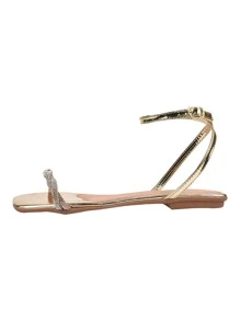 Women Flat Sandals - Vàng - Xem 3