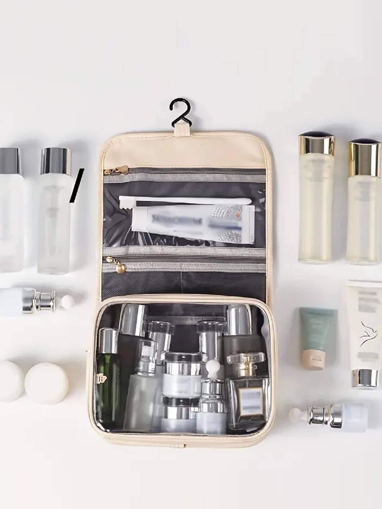 Twill Hanging Travel Cosmetic Bag Wash Bag Toiletry Bag Toiletry Travel