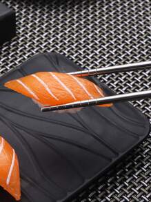 1pc/4pcs Stainless Steel Non-Slip Chopsticks ,Kitchen,Christmas Gift,School Supplies - Silver - View 3