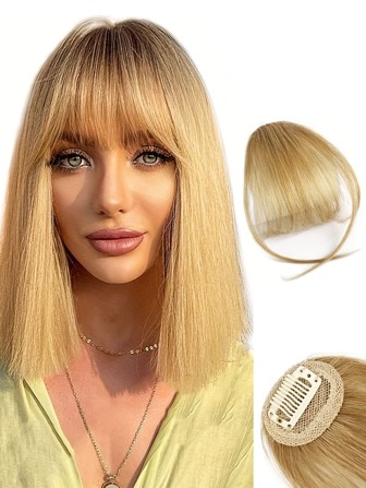 4寸合成纖維纖維空氣流蘇劉海有鬢角,合適的適用於日常穿著