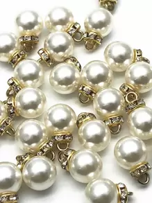 50 Stück Abs Faux Perlen Förmiger Anhänger Für Diy Schmuck Herstellung