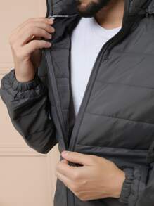 Men Winter Coats - Màu xám đen - Xem 5