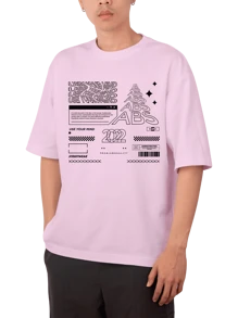 Men T-Shirts - Màu Hồng baby - Xem 1