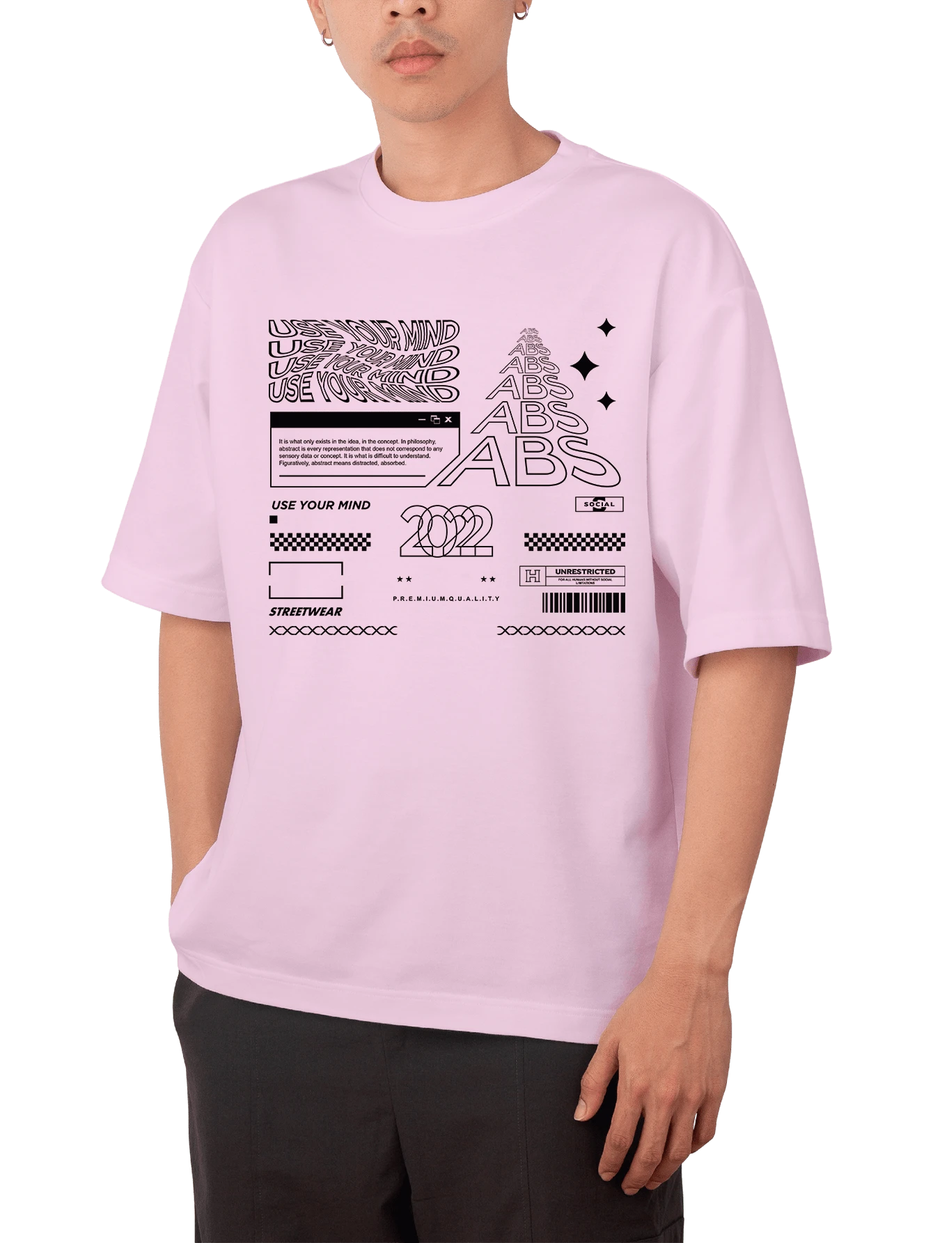 Men T-Shirts - Màu Hồng baby - Xem 1