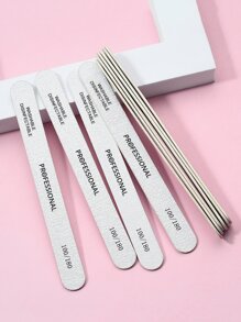 10件套直型100/180目指甲抛光块，适用于美甲、指甲打磨、指甲抛光板、指甲砂纸板，可用于家庭美甲沙龙、美甲用品、美甲工具、美甲艺术工具、返校季、美甲、美甲工具，适用于贴片式美甲 - 灰色 - 查看 2