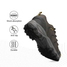 Men's Low Top Waterproof Hiking Shoes Trekking Trails Outdoor Work Shoes - 棕色 - 查看 6