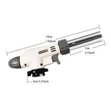 Multi-functional Flame Gun Welding Gas Torch, Ideal For Camping, Bbq, Dessert Making, Welding, Cooking & Heating - Silver - View 8