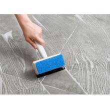 1 cái Chổi lau gạch nhà tắm Cửa sổ nhà Kính Gương tường với miếng bọt biển Lau Chổi lau kính hai mặt - trắng - Xem 4