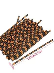 25pcs Halloween Series Disposable Kraft Paper Straws - Black - View 5