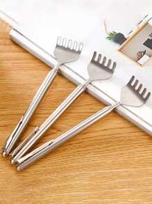 1 Rascador De Espalda Ajustable De Acero Inoxidable, Masajeador Extensible Antimordeduras Para Aliviar El Dolor De Espalda Y La Picazón. - Gris - Ver 3