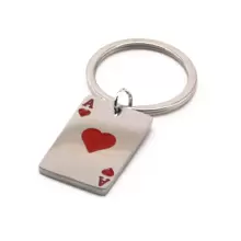 1 chiếc móc khóa bằng thép không gỉ hình Bích A & Cơ A dành cho nam Thích hợp sử dụng hàng ngày Ngày lễ tình nhân Ngày lễ tình nhân - Đỏ - Xem 1