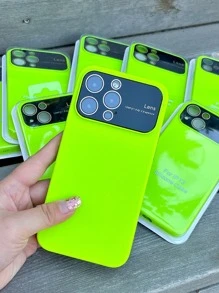 素色手機殼帶滑動相機蓋 - 綠色 - 查看 2
