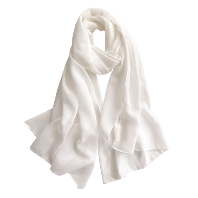 Large Size Plain Chiffon Scarf With Multiple Color Options, Islamic Arab Scarf, Casual Headscarf For Women