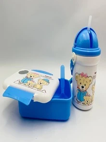 LONCHERA ECOLÓGICA CON BOTELLA Y BOLSA - Azul - Ver 2