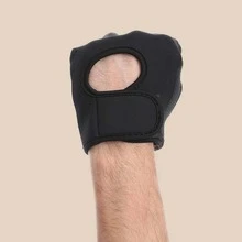 1入組黑色健身手套 - 黑色 - 查看 3