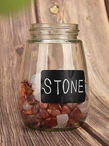 Roll Of Diy Removable Chalkboard Sticker Labels For Home & Kitchen Supplies, 120 Labels/roll - Black - View 3