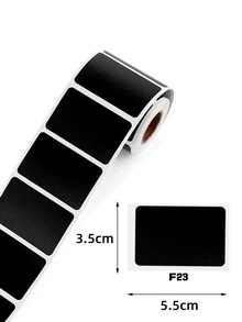Roll Of Diy Removable Chalkboard Sticker Labels For Home & Kitchen Supplies, 120 Labels/roll - Black - View 4