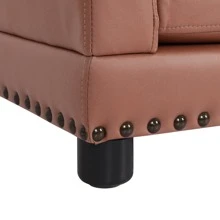 Extra Large Dog Sofa Bed: Dogs Indoor Raised Lounge Chaise Couches Made by Faux Leather - Big Fancy Doggy Furniture Style Beds Mattress Orthopedic for Giant Breed Brown,Christmas Gift to Pets - 40.2 英寸 x 28.3 英寸 x 15.7 英寸 - 查看 11