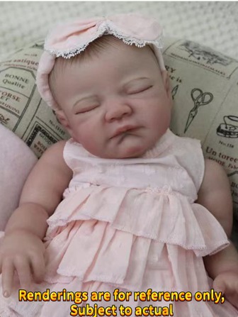 1入組 20 英寸八月重生女孩手工逼真新生嬰兒娃娃帶根或彩繪頭髮供選擇（部分部件隨機發送）