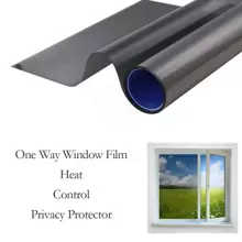 05gr5 Night Black 1 Roll Window Film Heat Insulation Film High Clarity Privacy Protection Strong Sun Shade Privacy Screen Sticker With Scraper - Black - View 4