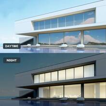 05gr5 Night Black 1 Roll Window Film Heat Insulation Film High Clarity Privacy Protection Strong Sun Shade Privacy Screen Sticker With Scraper - Black - View 9