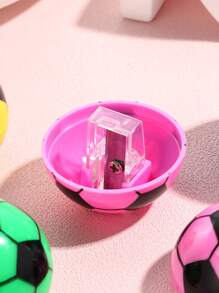 3pcs Cute Cartoon Football Design Pencil Sharpener, Random Color Back To School - Multicolor - View 6