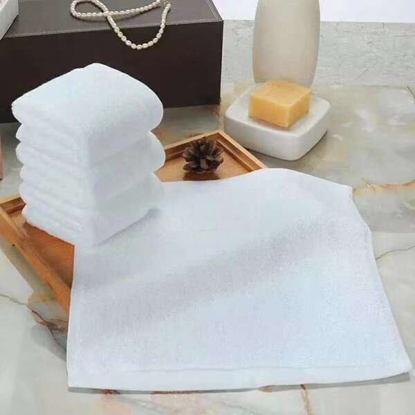 5pcs Solid Hand Towel, 25x25cm Plain White Small Face Towel, Multifunction Washcloth For Home Home Bathroom Decor Back To School