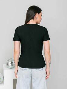 Women T-Shirts - 黑色 - 查看 4