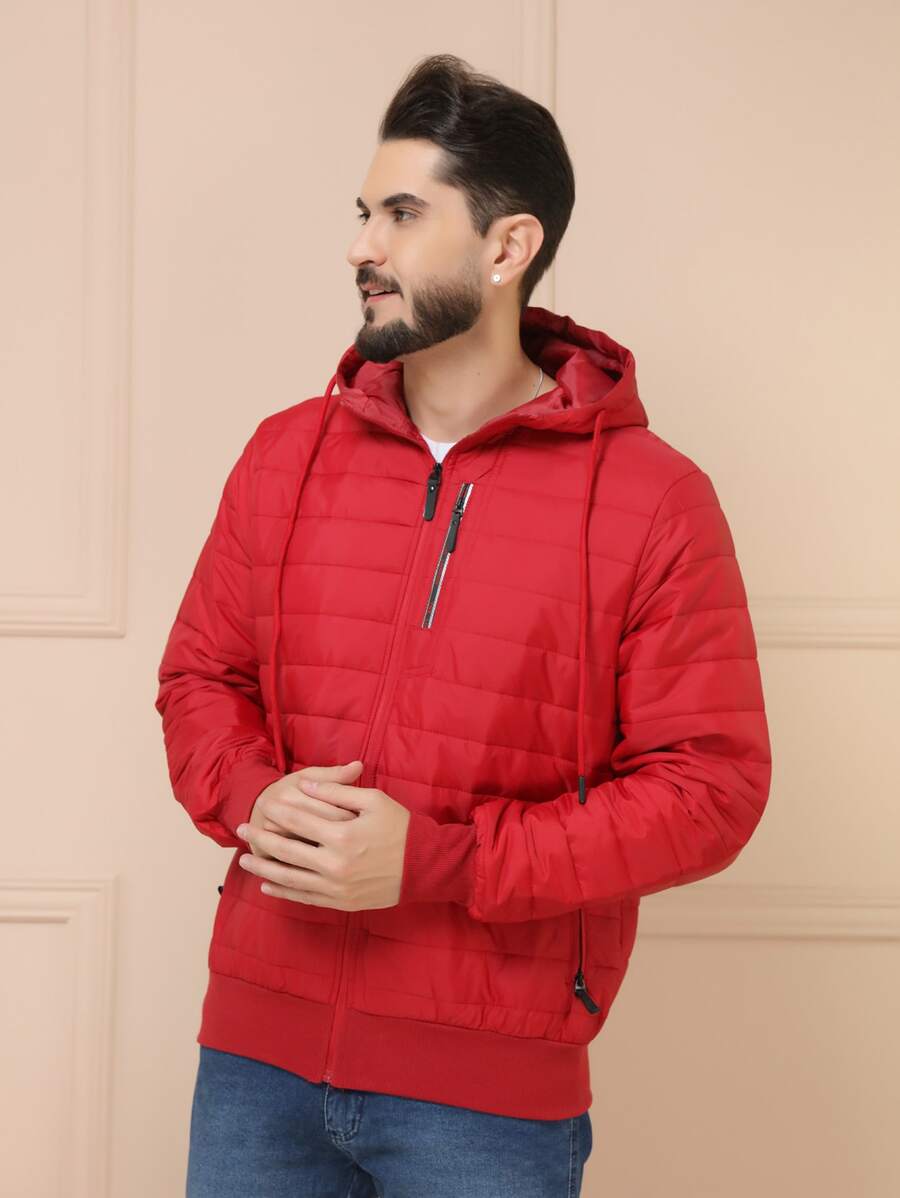 Men Winter Coats - 紅色 - 查看 1